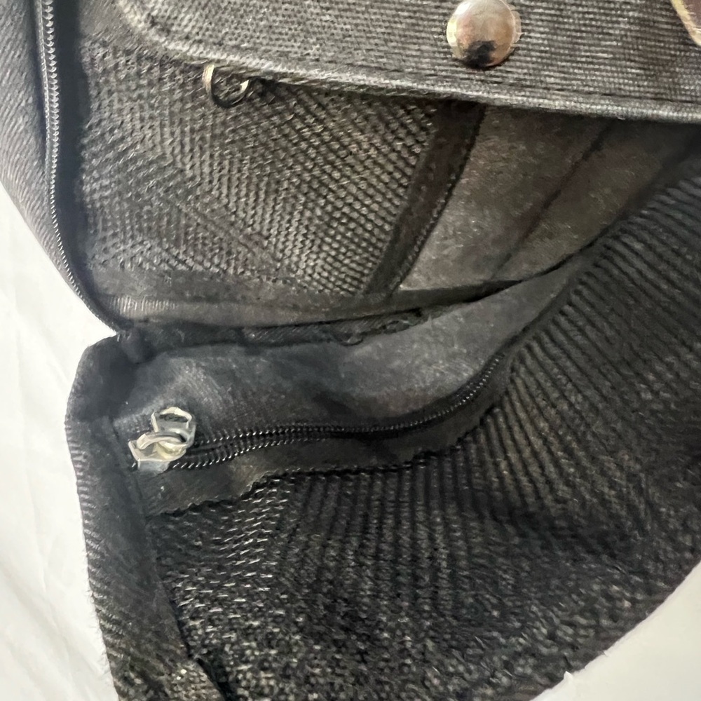 OU LI LAI Casual Charcial Gray Stone Wash Canvas Bag with Adj Shoulder Strap - Picture 12 of 13